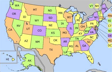 USA State Abbreviation | A to Z Kids Stuff