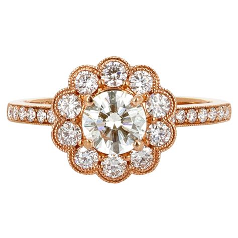 Victorian Oval Rose Cut Diamond Gold Engagement Ring At 1stdibs Oval