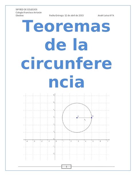 Docx Teorema De La Circunferencia Dokumen Tips