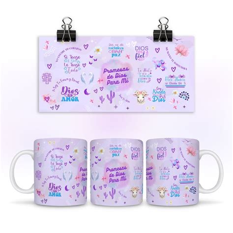 Promesas De Dios Para Mi Light Purple Christian 15 Oz Mug Wrap 11 Oz