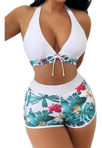 Traje De Ba O Dos Piezas Talle Alto Bikini Ba Ador Para Dama Mercadolibre