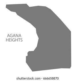 Agana Heights Guam Map Grey Illustration Stock Vector (Royalty Free ...