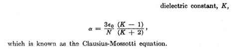 Get Answer A Use The Clausius Mossotti Equation To Determine The