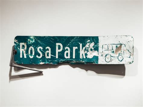 Rosa Parks Sign At Heidelberg Project Symbol Of Adversity Victory