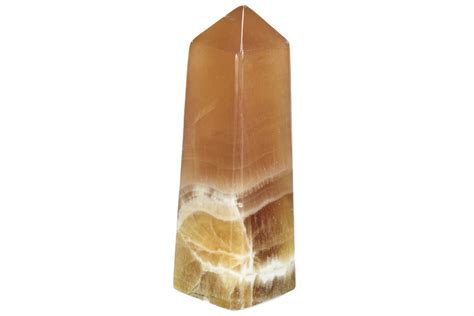 4.2" Polished, Banded Honey Calcite Obelisk (#217043) For Sale ...