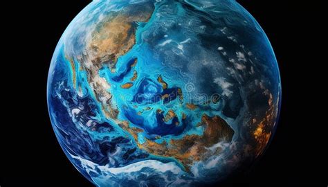 Vibrant Blue Marble A Realistic Depiction Of Planet Earth In 4k