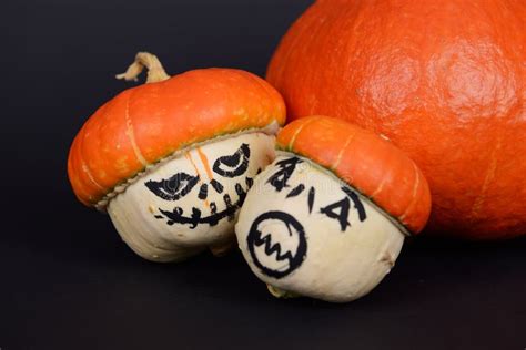 The Orange Pumpkins Painted for Halloween Stock Photo - Image of ...