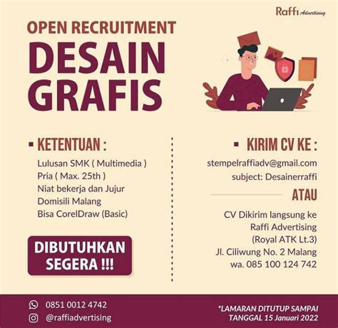 Open Recruitment Desain Grafis Atmago