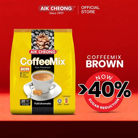 Jual Aik Cheong Coffee Mix 3 In 1 Brown Sugar 360 Gr 18g X 20 Sachet