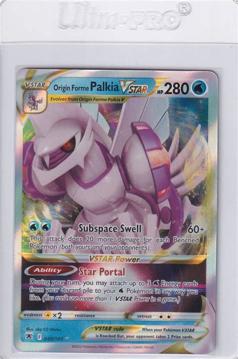 Pokemon Origin Forme Palkia Vstar 040 189 Astral Radiance Holo EX NM