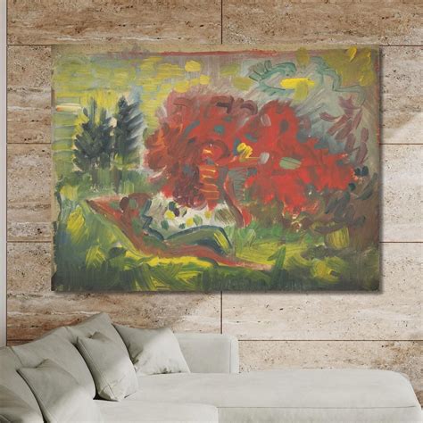 Reclining Nude In A Garden Arnold Peter Weisz Kubínčan canvas print