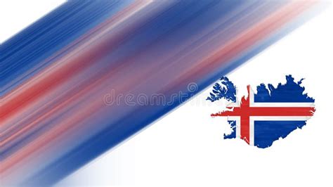 Map of Iceland, flag map stock illustration. Illustration of detailed - 257239962