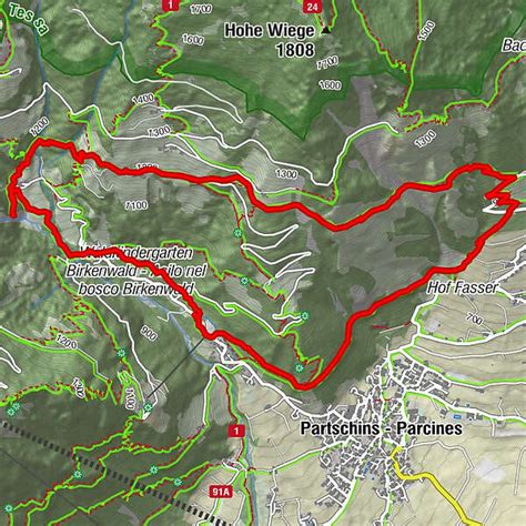 Partschins Waalweg Höhenweg und Wasserfall BERGFEX Randonnée