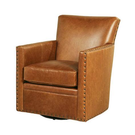 Loon Peak® Eastgate Soft Top Grain Leather Swivel Club Chair Wayfair