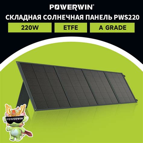 POWERWIN PWS220 Складная солнечная панель 220 Вт ETFE подвесной стоячий