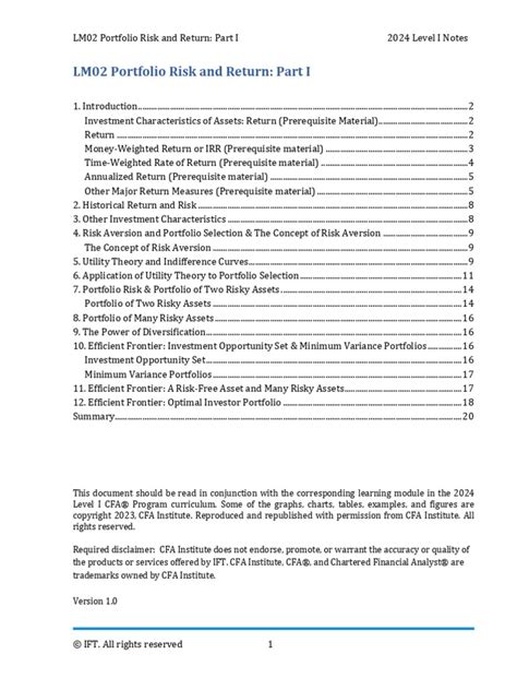 lm portfolio risk  return part  ift notes  modern