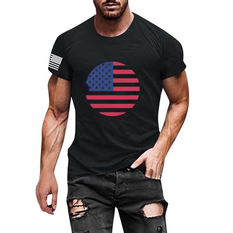 Independence Day Shirts For Men 2024 Summer T Shirts For Men American Flag Patriotic Shirt