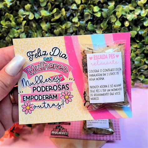 Card Escalda Pés Dia da Mulher Elo7 Produtos Especiais