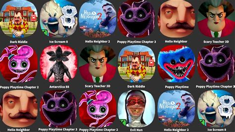 Poppy Playtime Chapter Hello Neighbor Ice Scream Dark Riddle