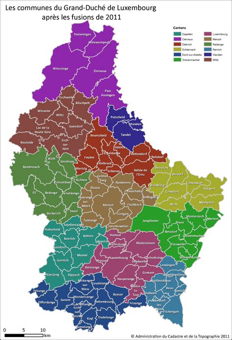 Carte Du Luxembourg Avec Les Villes Et La Capitale