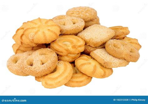 Grupo De Galletas Danesas De La Mantequilla Foto De Archivo Imagen De