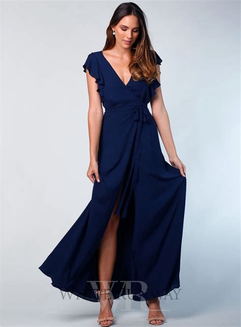 Navy Wrap Dress Wedding Yoshie Smalls