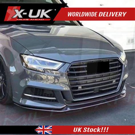 Audi A3 8V S Line S3 2017 2019 Forged Carbon Front Splitter Xenonz UK