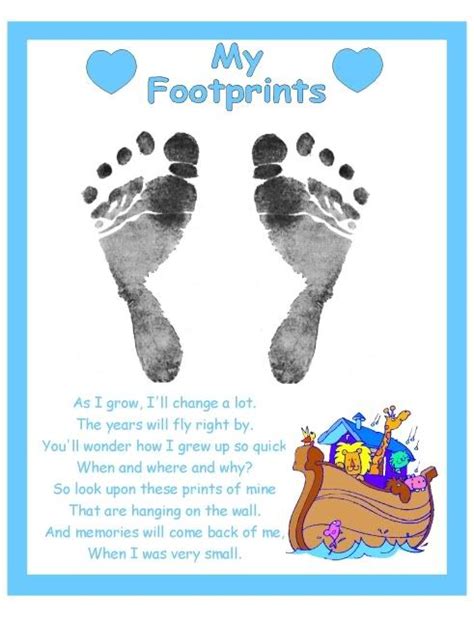 Choose Your Color Baby Nursery Footprint Poem Gift Baby Fathers Day