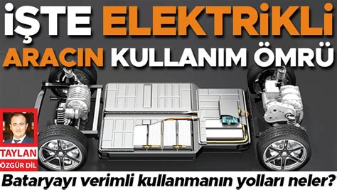 İşte elektrikli aracın kullanım ömrü Son Dakika Ekonomi Haberleri