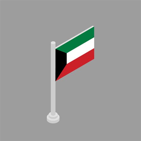 Illustration of Kuwait flag Template 13371314 Vector Art at Vecteezy