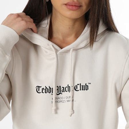 Teddy Yacht Club Sweat Capuche Femme Art Series 2 Beige Vintage