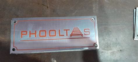 Rectangular Standard Aluminum Industrial Nameplate For Machine