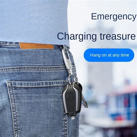 1500mAh Mini Keychain Portable Charger Emergency Power Bank For