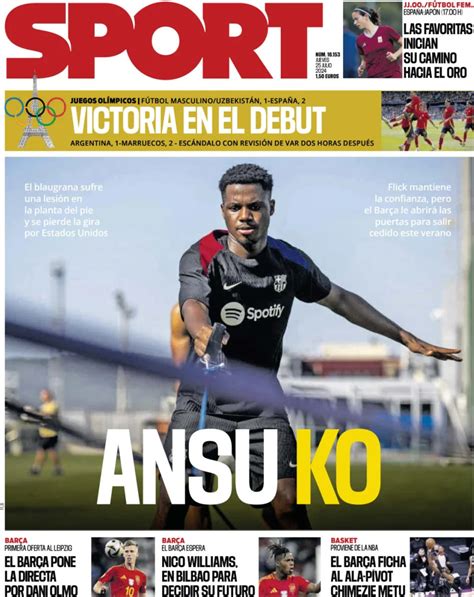 Capa Jornal Sport 25 Julho 2024 Capasjornais Pt