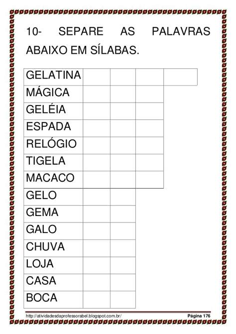 Separar Sílabas - Las mejores 12 ideas de SEPARAR POR SILABAS | silabas, comprensión ...