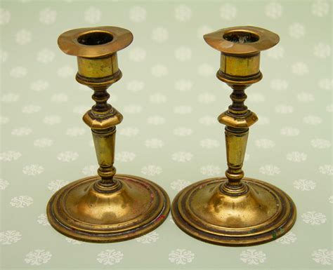 Home Décor Candleholders Home And Living Vintage Pair Tall Brass Taper Candle Stick Candle Holder