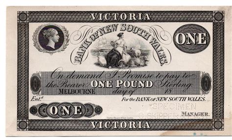 One Pound B W Uniface Specimen Melbourne The Right Note