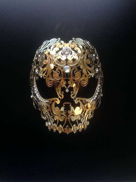 Mens Skull Mask Skull Masquerade Mask Metal Skull For Men Etsy