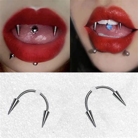 Punk Tand Decoratie Medische Rvs Glimlach Lip Tijger Tand Nail