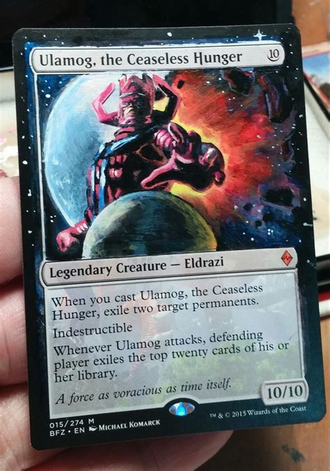 Mtg Alter Ulamog The Ceaseless Hunger As Galactus Devourer Of Worlds Mtg Altered Art Magic