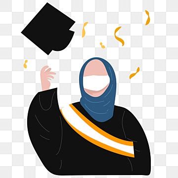 Woman Graduate Clipart Transparent Background Graduation Hijab Woman