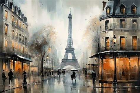 AI generated Eiffel Tower in Paris, France. Watercolor painting, AI Generated 36105396 Stock ...