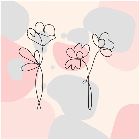 Conjunto Vectorial De Arte Lineal De Flores Silvestres De Doodle De