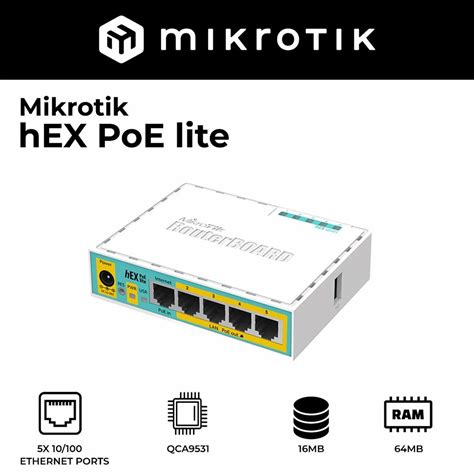 Mikrotik Hex Poe Lite Router Rb Upr For Industrial At In