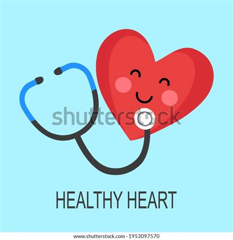 Heart Cartoon Doctor Stethoscope Flat Design Stock Vector (Royalty Free) 1953097570 | Shutterstock