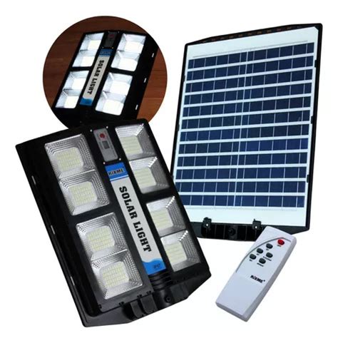 Luminária suburbana solar led de parede Rixme RZSS 320W cor preto