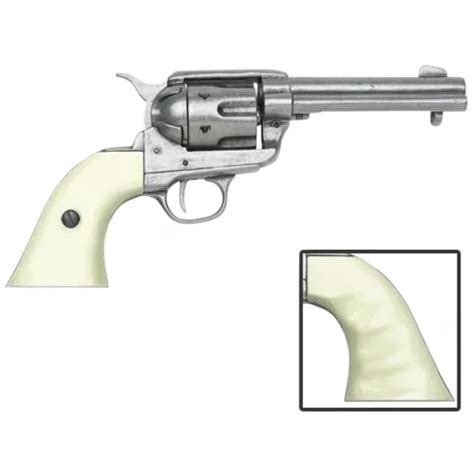 Old West Replica 1873 Antique Finish Quick Draw Revolver, Ivory Finger ...