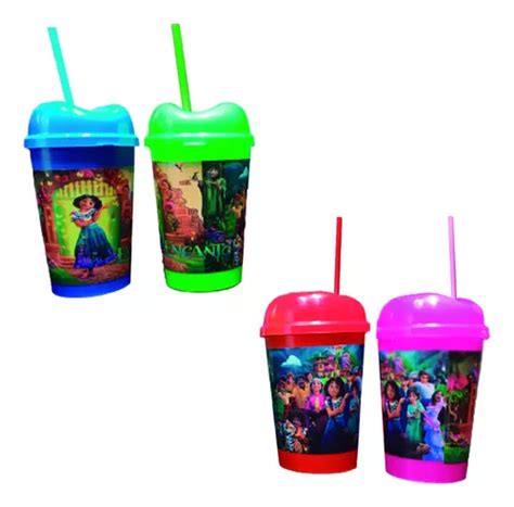 Vaso Pitillo Infantil Encanto X12 Unidades Cuotas sin interés