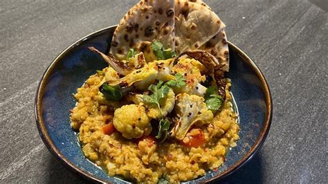 Bbc One Morning Live Theos Red Lentil Tarka Dhal With Spiced Cauliflower