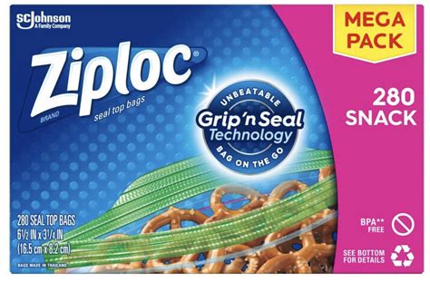 Ziploc Snack Bags, 280 count – The Coupon Thang